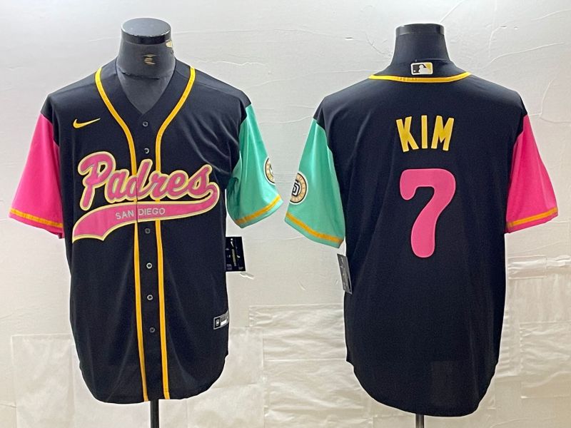 Men San Diego Padres 7 Kim Black City Edition Nike 2024 MLB Jersey style 1